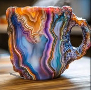 1PC Multi Colored Mineral Crystal Coffee Natural Mineral Crystal Mug