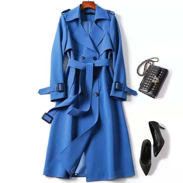 Women 2024 Fashion Loose Office Lady Long Outerwears Jacket Coats