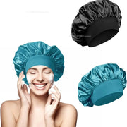 High Elastic Satin Solid Wide-brimmed Sleeping Hat Unisex Head Wrap