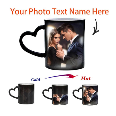 Personalised Magic Mugs Custom Colour Changing Cup Heat Activated