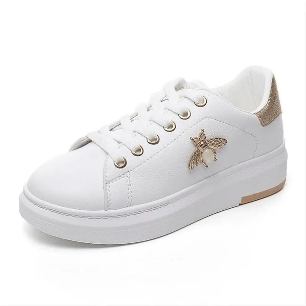 Sneakers White Shoes Fashion Rhinestone Hight Quality Lady Footware