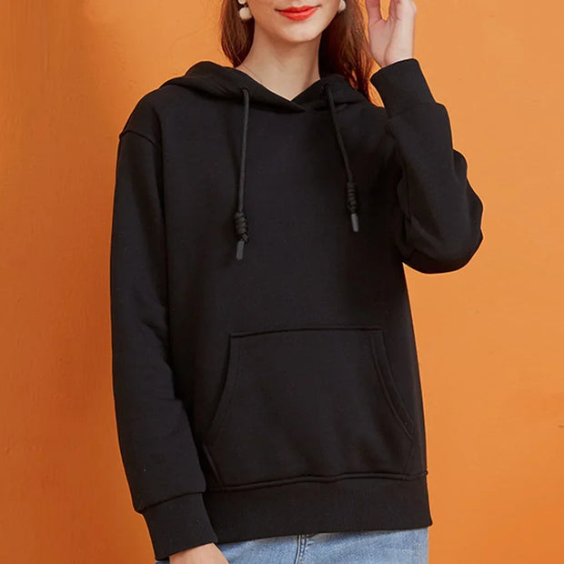 Autumn Unisex Versatile Solid Color Clothing Pullover Casual Hoodie