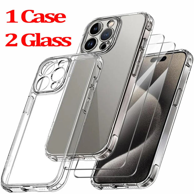 iPhone 16 15 14 13 Mini 12 11 Pro Transparent Case iPhone16