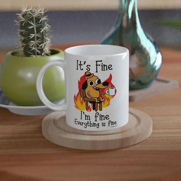 Fine Funny Puppy Coffee Mug Tea Cup Coffee Cup Funny Birthday Gifts