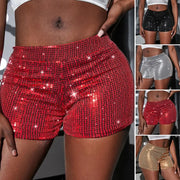 Glittery Straight Leg Shorts Glittery Straight Leg Party Shorts