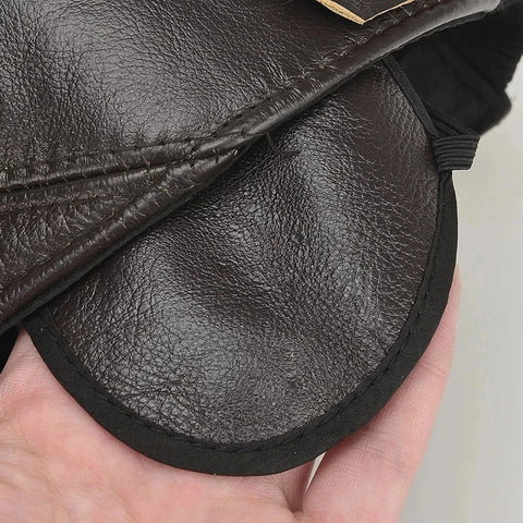 Hot Sale Male Fall Winter Genuine Real Cow Leather Baseball Hats