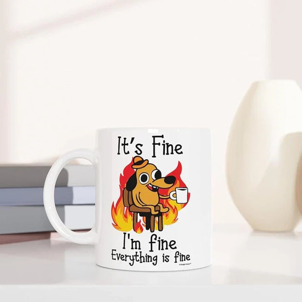 Fine Funny Puppy Coffee Mug Tea Cup Coffee Cup Funny Birthday Gifts