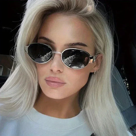 Women Men Trendy Metal Frame Sun Glasses Classic Shades UV400