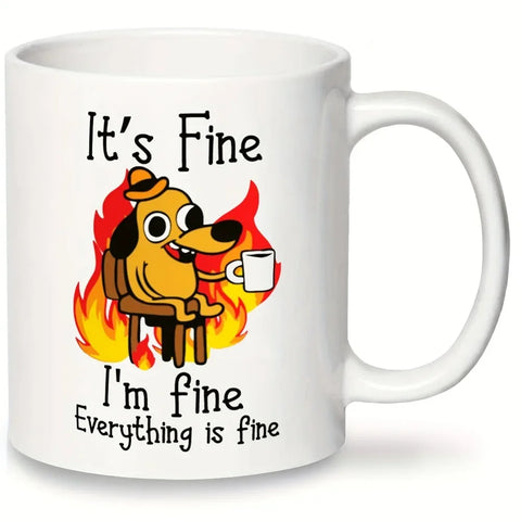 Fine Funny Puppy Coffee Mug Tea Cup Coffee Cup Funny Birthday Gifts