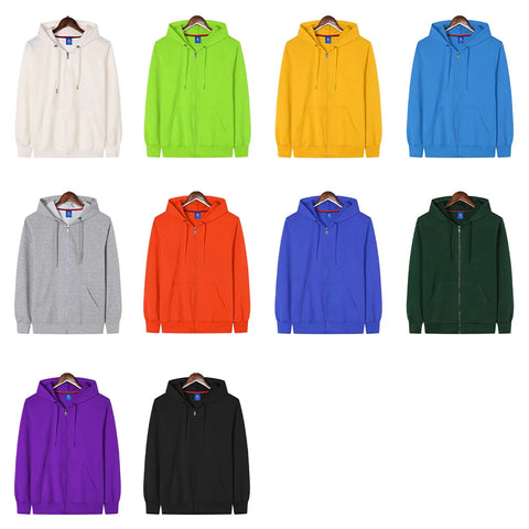 Blank Lightweight Zipper Hoodies Men Wholesale Pull