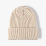 Women Men Autumn Winter Warm Beanie Hat Solid Color