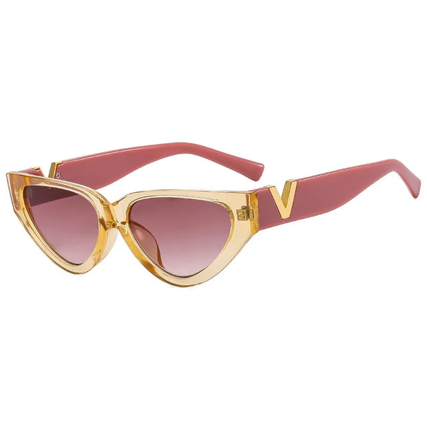 Brand Designer Cateye Sun Glasses Female Eyewear