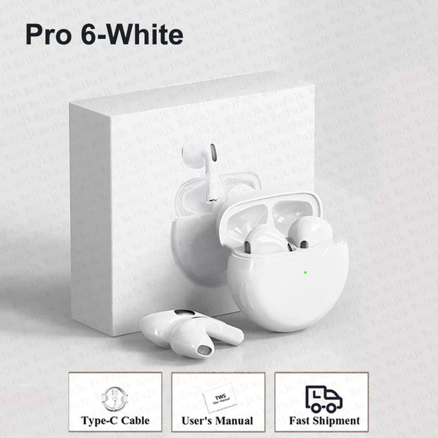 Original Pro 6 TWS Max Wireless Bluetooth Noise Cancelling Headset