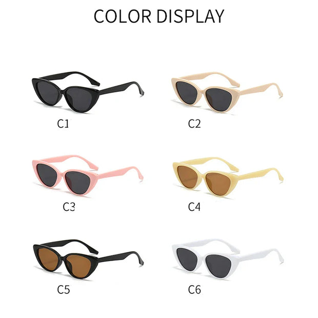 2024 Vintage Cat Eye Women Sunglasses Vintage Small Frame Sun Glasses