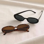 Vintage Oval Sunglasses Women Designer Small Sun Glasses