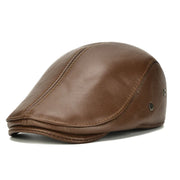 outdoor leather hat winter Berets male warm Ear protection cap