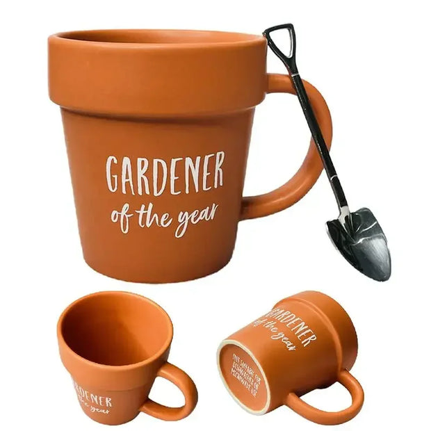 1set Gardener Coffee Cup Gift Funny Plant Pot Mug