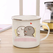 Goma cat Enamel cup Coffee tea Mug cute animal Breakfast Dessert