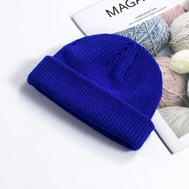 Men & Women Caps Wool Fashion Simple Warm Skullies Beanies Solid