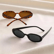 Vintage Oval Sunglasses Women Designer Small Sun Glasses