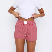 Fashion Loose Shorts Stripe High Elastic Waist Short Pants