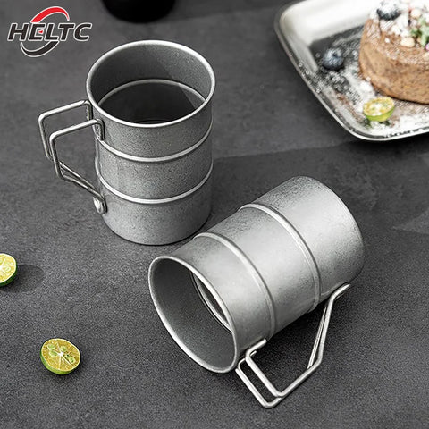 Coffee Water Cup Industrial Style Oil Barrel Mug Outdoor Camping