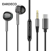 Noise cancelling headphone wired headphones bass stereo earphone