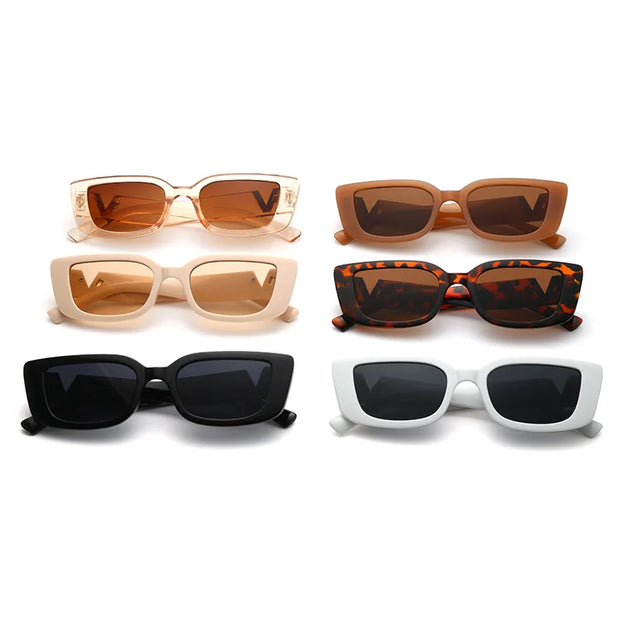 Brand Designer Square Sun Glasses Women Outdoor Leisure Eyewear