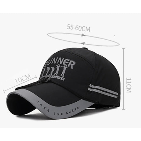 Peaked Cap Adjustable Breathable Sports Cap Extended Brim Sunscreen