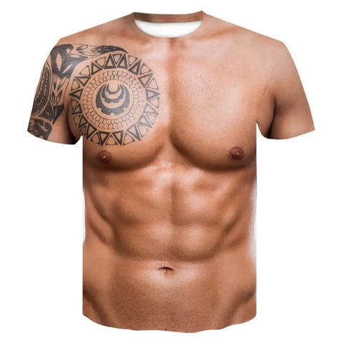 Men 3d Printed Muscle Men Sports Fitness Pattern