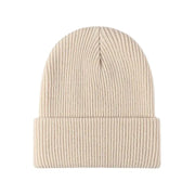 Women Men Autumn Winter Warm Beanie Hat Solid Color