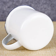 6 7 8cm Enamel Cup Retro Style Cream Color Water Mug