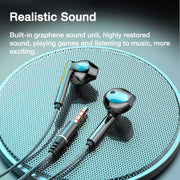 Ear Stereo Wired Earphone Earbuds Wire Game Phone Earphones