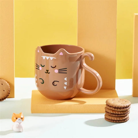 1pc Cute Cartoon Cat Mug Creative Gift