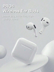 Pro4 Wireless Earbuds, 2024 Wireless Headphones Stereo Earphones