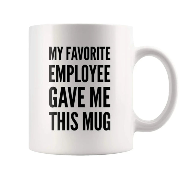 Employees Gifts Novelty Coffee Ceramic Cups White 11 oz