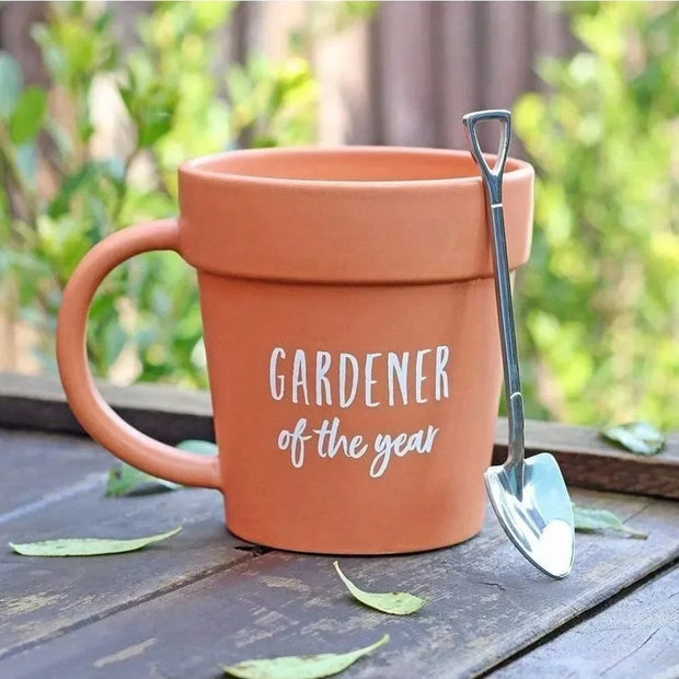 1set Gardener Coffee Cup Gift Funny Plant Pot Mug