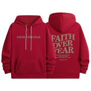 Faith Overcomes Fear - Christian Hooded Sweatshirts Jesus