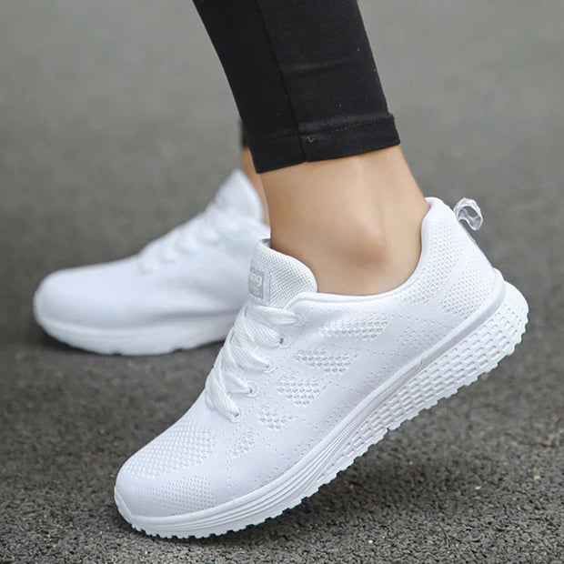 Fashion Breathable Trainers Comfortable Sneakers Mesh Fabric Lace