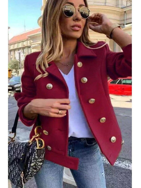 Winter Jacket Women Long Sleeve Fashion Blazer Casual