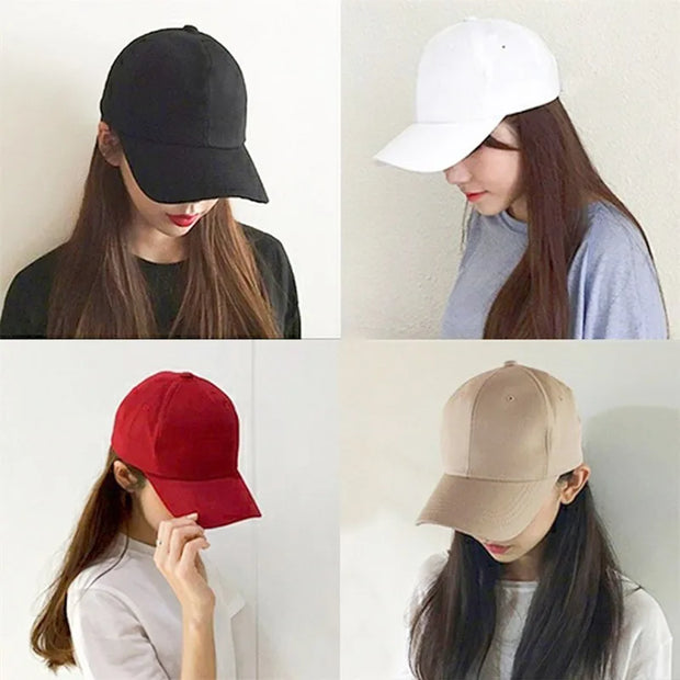 Solid Color Fashion Men Women Adjustable Leisure Caps Unisex Plain