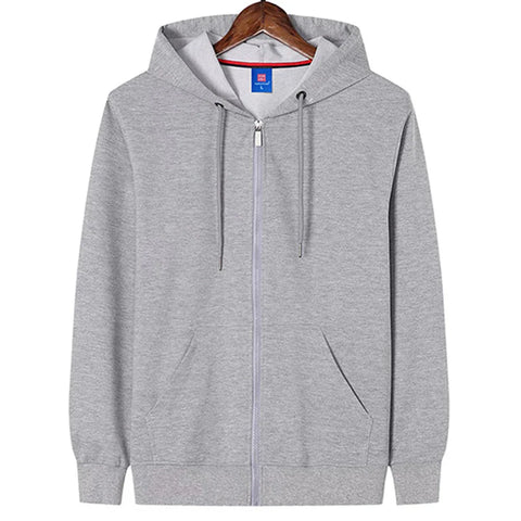 Blank Lightweight Zipper Hoodies Men Wholesale Pull