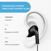 -Ear Control Portable Sport Wired Headset