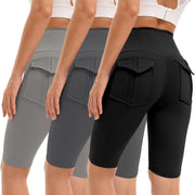 Women Yoga Legging Short High Waist Fitness Quick Drying Gym Shorts