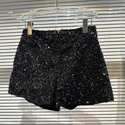 Clubwear Shorts Ladies Sexy Sequins Shorts Loose High Waist Streetwear