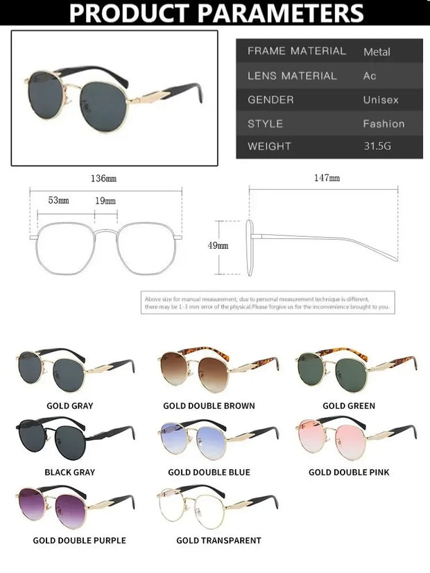 Fashion Sun Glasses Female Brand Designer Trendy Eyewear Male UV400