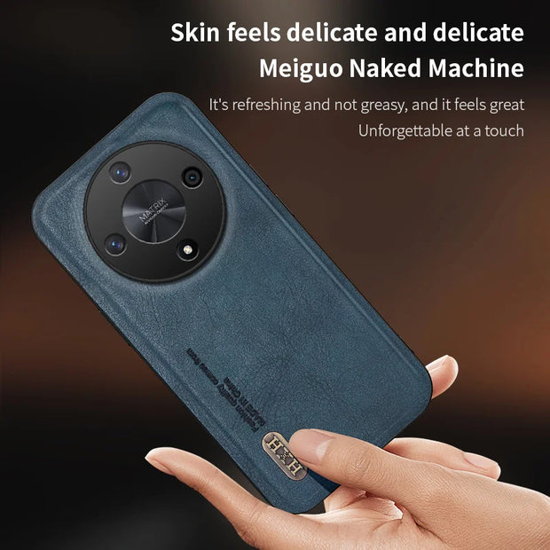 Honor X9B Back Cover Skin Feel Shockproof Magnetic Phone PU Leather