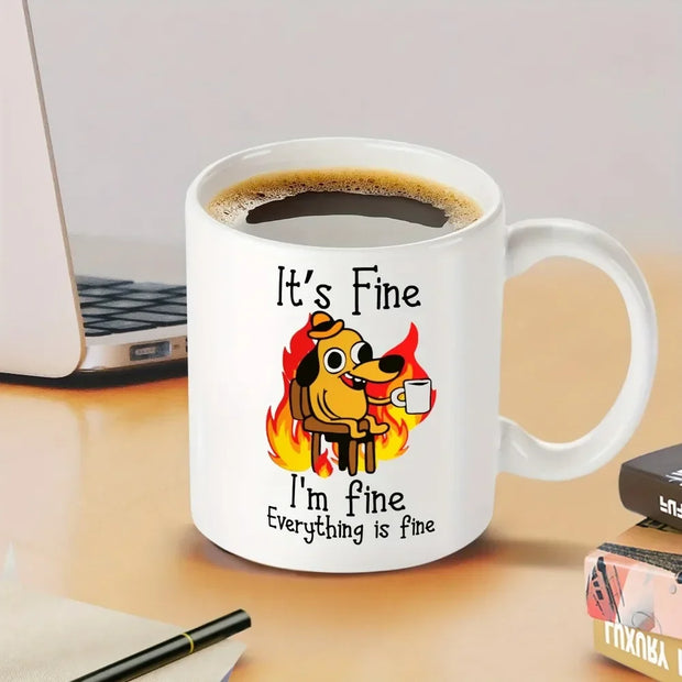 Fine Funny Puppy Coffee Mug Tea Cup Coffee Cup Funny Birthday Gifts