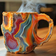 1PC Multi Colored Mineral Crystal Coffee Natural Mineral Crystal Mug