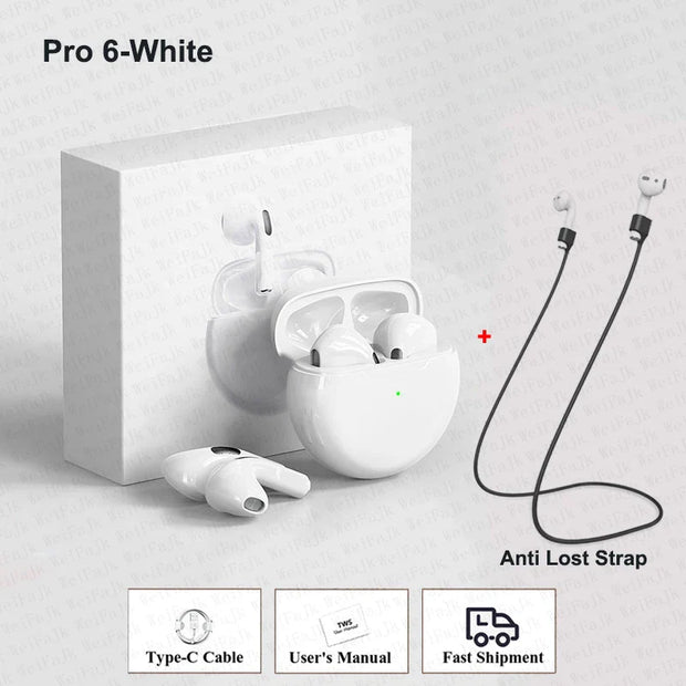 Original Pro 6 TWS Max Wireless Bluetooth Noise Cancelling Headset